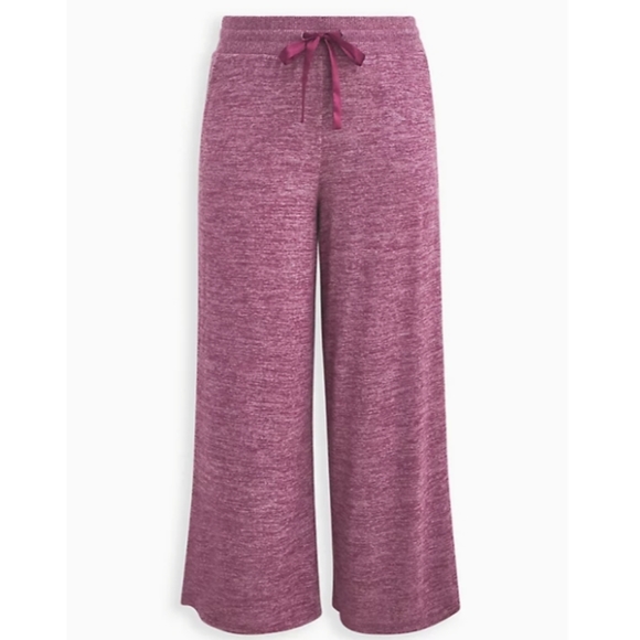 torrid Other - TORRID 3X WIDE LEG SLEEP PANT - SUPER SOFT PLUSH BURGUNDY